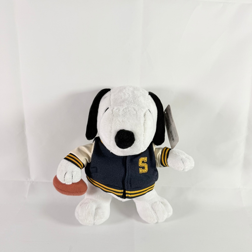 Peanuts Snoopy Football Plush Varsity Letterman Jacket 10" NWT Ruz 2025